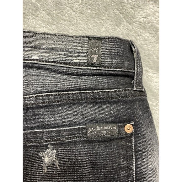 7 For All Mankind The Relaxed Skinny Women's Distressed Jeans Sz 26 - Picture 5 of 9